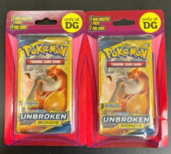 POKEMON UNBROKEN BONDS DG CHARIZARD SEALED BLISTER 1 MINI BOOSTER PACKS (X2) - Image 1