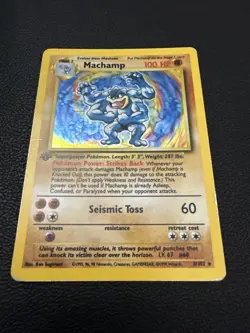 Machamp 8/102 1st Edition Holo Rare Deck Exclusives Base Set Pokemon TCG LP - Image 2