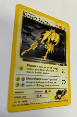 Pokemon TCG Gym Challenge Rocket's Zapdos Holo 15/132 Gym Challenge LP Pokemon - Image 3