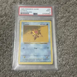 1999 POKEMON BASE SET SHADOWLESS #65 STARYU PSA 9 - Image 1