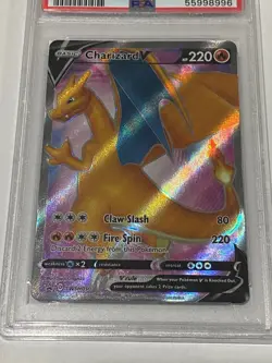 2020 Pokemon Promo #SWSH050 Charizard V Champion’s Path ETB PSA 10 gent mint - Image 2