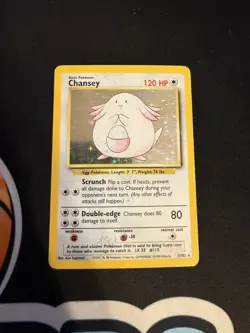 Unlimited Edition Chansey 3/102 Holo Rare Pokemon 1999 Base Set WotC TCG - Image 1