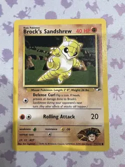 Pokemon TCG - Brock's Sandshrew 71/132 - Gym Heroes - Common LP/NM - Image 1