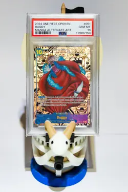 2024 One Piece OP09 EN Manga Alt Art #051 Buggy PSA 10 GEM MINT - Image 1