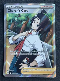 Cheren's Care 168/172 SWSH Brilliant Stars Ultra Rare - Pokemon TCG Card NM - Image 1