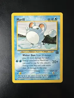 Pokemon Gaming Card: MARILL #29 50HP Black Star Promo Non-Holofoil WOTC 1999 - Image 1