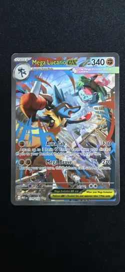 Mega Lucario EX 179/132 Pokemon Mega Evolutions Card Mint Condition Top 3 Chase - Image 2