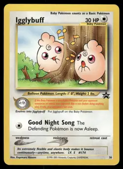 Pokemon Cards Igglybuff 36 Wizards Black Star Promos WOTC Promo NM *2 - Image 1