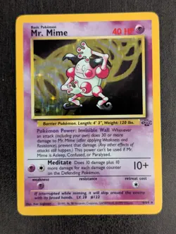 Pokemon TCG Mr. Mime Jungle Holo Rare Card 6/64 NM - Image 1