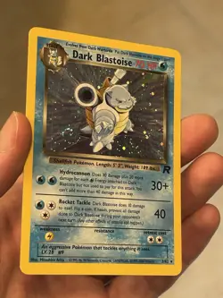 Dark Blastoise 3/82 Team Rocket Holo Card Pokemon TCG. SWIRL 💫 Vintage LP - Image 3