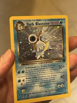 Dark Blastoise 3/82 Team Rocket Holo Card Pokemon TCG. SWIRL 💫 Vintage LP - Image 5