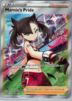 Marnie's Pride (Full Art) 171/172 SWSH09: Brilliant Stars - Pokemon Card - NM - Image 1