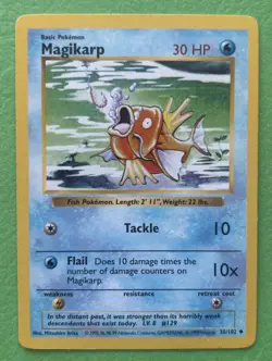 Magikarp 035/102 Base Set Shadowless Regular Uncommon Pokemon TCG Card - Image 2