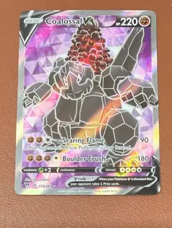 Pokemon TCG Coalossal V Vivid Voltage Holo Full Art Ultra Rare Card 173/185 MINT - Image 1