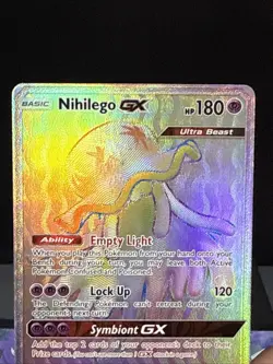 Pokemon Card Nihilego GX 114/111 Crimson Invasion Ultra Rare Holo Near Mint - Image 2