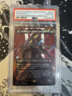 MTG SEPHIROTH, FABLED SOLDIER/SEPHIROTH,ONE-WINGED ANGEL PSA 10 Surge Foil #0527 - Image 1