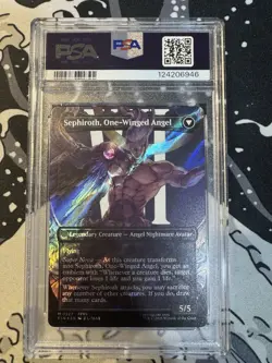 MTG SEPHIROTH, FABLED SOLDIER/SEPHIROTH,ONE-WINGED ANGEL PSA 10 Surge Foil #0527 - Image 2