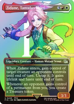 Zidane, Tantalus Thief FOIL BORDERLESS - 0405 - Uncommon - Final Fantasy FIC MTG - Image 1