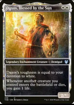 X 1 Daxos, Blessed by the Sun NM Showcase Theros Beyond Death 258 MTG Magic - Image 1