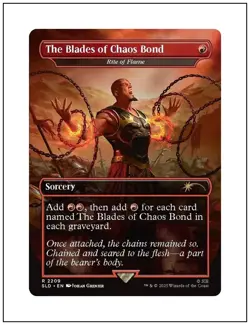1x The Blades of Chaos Bond - Rite of Flame, God of War Secret Lair, MTG NM - Image 1