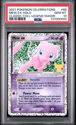 Mew Ex-Holo Pokemon Celebrations Classic Collection 88 NM PSA 10 - Image 1