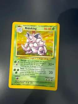 1999 WOTC POKEMON GAME BASE SET UNLIMITED NIDOKING 11/102 HOLO RARE LP - Image 1