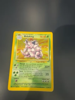 1999 WOTC POKEMON GAME BASE SET UNLIMITED NIDOKING 11/102 HOLO RARE LP - Image 2