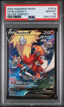 2022 Pokemon Silver Tempest FA/BLAZIKEN V TG14/TG30 HOLO RARE TCG PSA 10 - Image 1