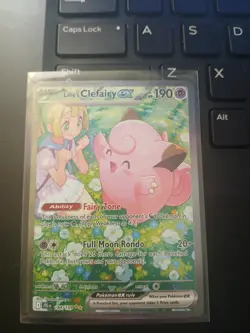 Lillie's Clefairy EX 184/159 SV09 Journey Together SIR Pokemon TCG - Image 1