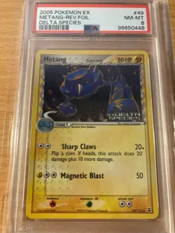 PSA 8 metang reverse delta species 2005 Pokemon - Image 1