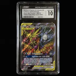 CGC 10 GEM MINT Pokemon 2019 JPNBlack Star Promos Moltres & Zapdos & Articuno GX - Image 1