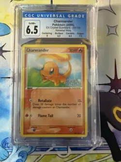 Pokemon Charmander TCG 2006 EX Crystal Guardians Reverse Holo Stamped LP 48/100 - Image 1