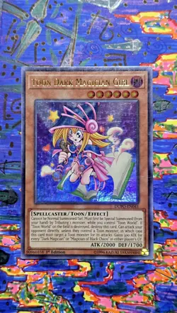 Yugioh! 3 Card Lot Toon Dark Magician Dark Magician Girl Red-Eyes Toon Dragon LP - Image 2