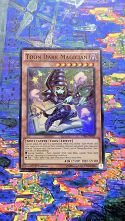Yugioh! 3 Card Lot Toon Dark Magician Dark Magician Girl Red-Eyes Toon Dragon LP - Image 5