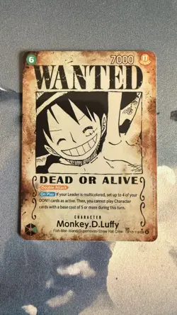 One Piece TCG OP13-118 Monkey.D.Luffy Wanted Poster SP Alt Art (English) - Image 1