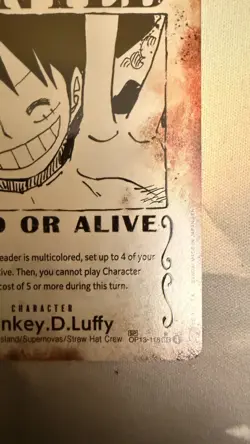 One Piece TCG OP13-118 Monkey.D.Luffy Wanted Poster SP Alt Art (English) - Image 5