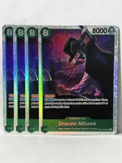 One Piece TCG OP12-030 Dracule Mihawk SR x4 Playset (English) - Image 1