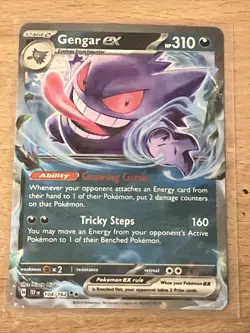 Pokemon TCG Gengar EX Temporal Forces Ultra Rare Card 104/162 - Image 1