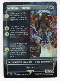MTG Final Fantasy Commander Foil Rare #0196 Summon Yojimbo - Image 1