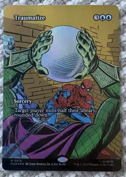 Traumatize Borderless Poster FOIL NM/M Marvel Spiderman MTG 0015 - Image 1