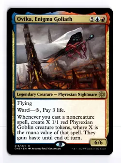 Ovika, Enigma Goliath 213 Phyrexia: All Will Be One R MTG LP - Image 1