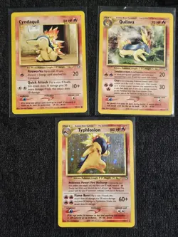 Pokemon Typhlosion 17/111 - Neo Genesis Unlimited Holofoil LP, Cyndaquil Quilava - Image 1
