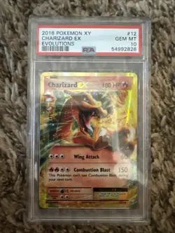 2016 POKEMON XY EVOLUTIONS #12 CHARIZARD EX PSA 10 GEM MINT - Image 1