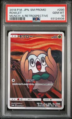 2018 POKEMON JPN SM PROMO MUNCH: A RETROSPECTIVE #290 ROWLET PSA 10 - Image 1