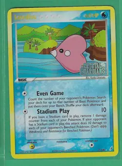 Pokemon Crystal Guardians "Luvdisc" 7/110 Reverse Holo X1 - Image 1