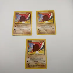 (Lot Of 3) Pokemon TCG - DIGLETT - 1ST EDITION - 52/82 - TEAM ROCKET (2000) WOTC - Image 1