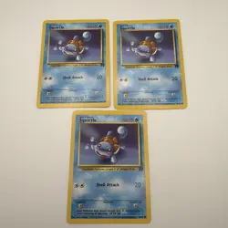 (Lot Of 3) Pokemon TCG Squirtle Team Rocket 68/82 Regular 1st Edition Common - Image 1