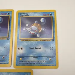 (Lot Of 3) Pokemon TCG Squirtle Team Rocket 68/82 Regular 1st Edition Common - Image 3