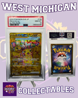 PSA 10 Pikachu ex 136/106 Sv8: Super Electric Breaker Holo (Japanese) Pokemon - Image 1