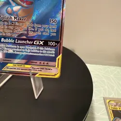 Pokemon Cosmic Eclipse Blastoise and Piplup GX Full Art 214/236 Mint Condition - Image 4